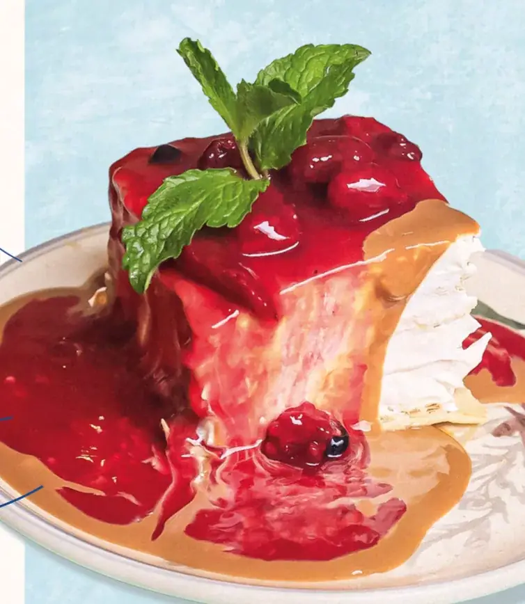 Milhoja de frutos rojos