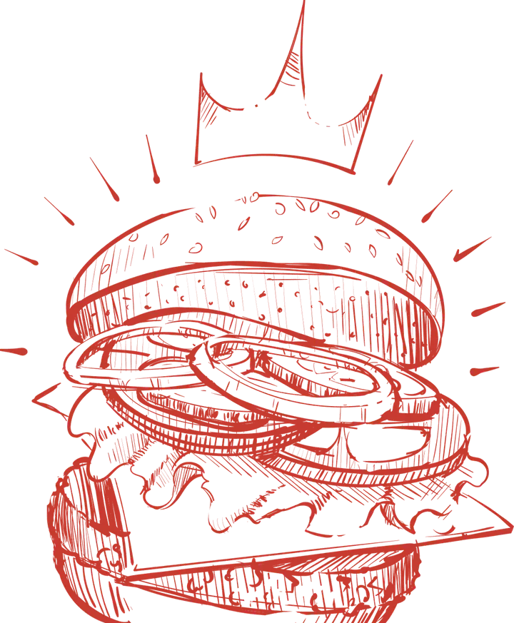 Ilustración de hamburguesa